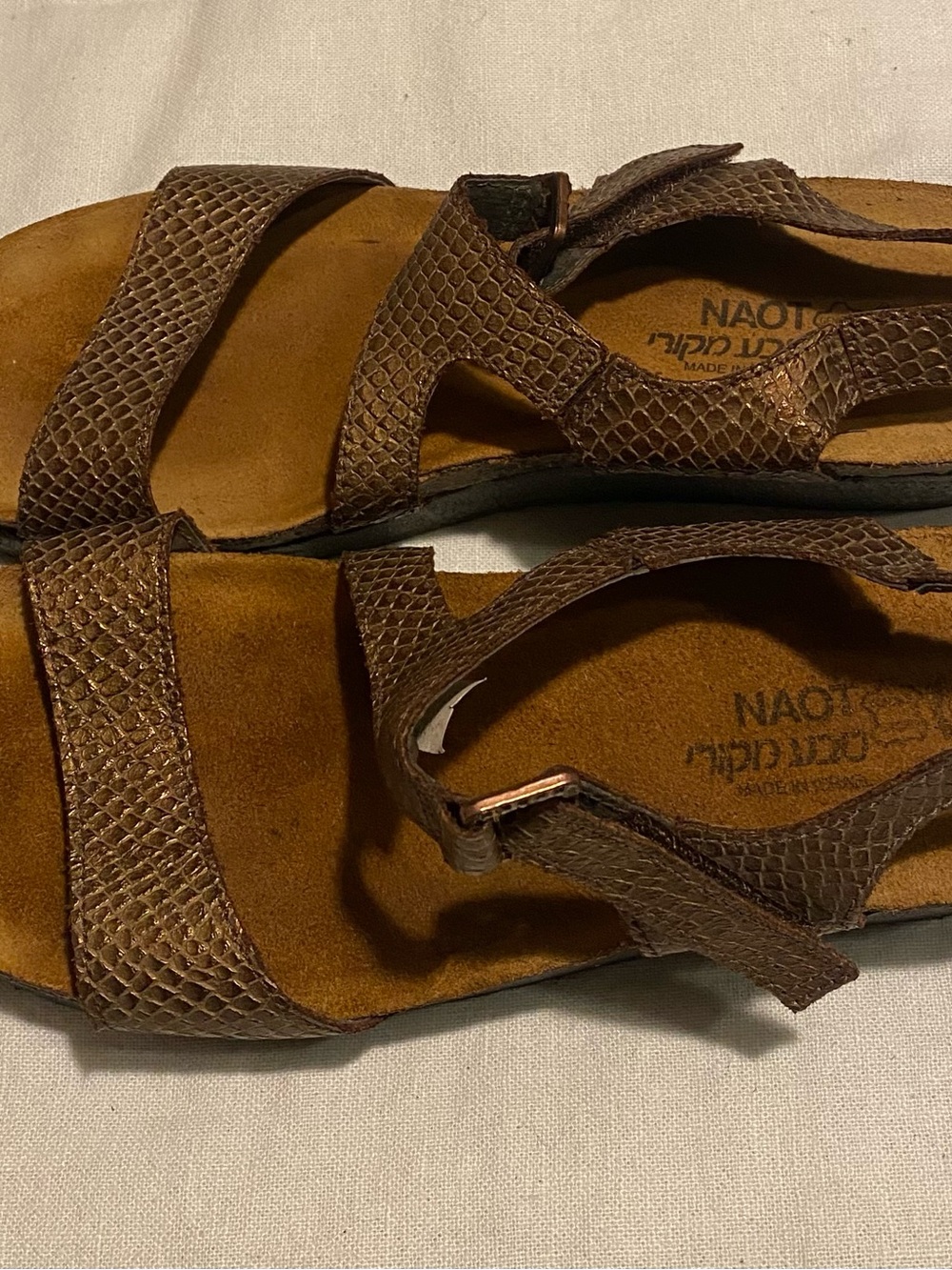 Naot Pamela Metallic Bronze Sandals - Picture 3 of 7